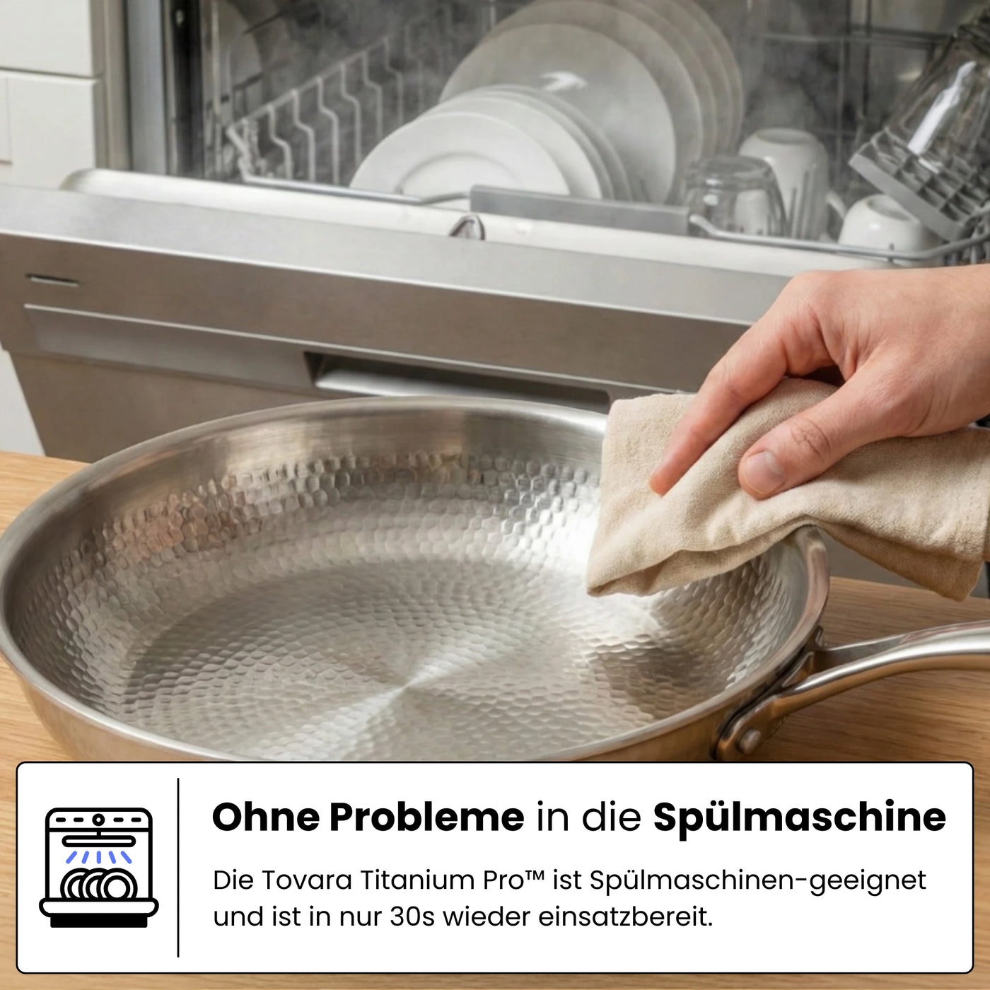 Reinigung der TitaniumPro Pfanne